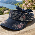 Retired But Still in Command Floral Visor Hat