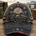 Vintage-style Veteran Print Casual Hat