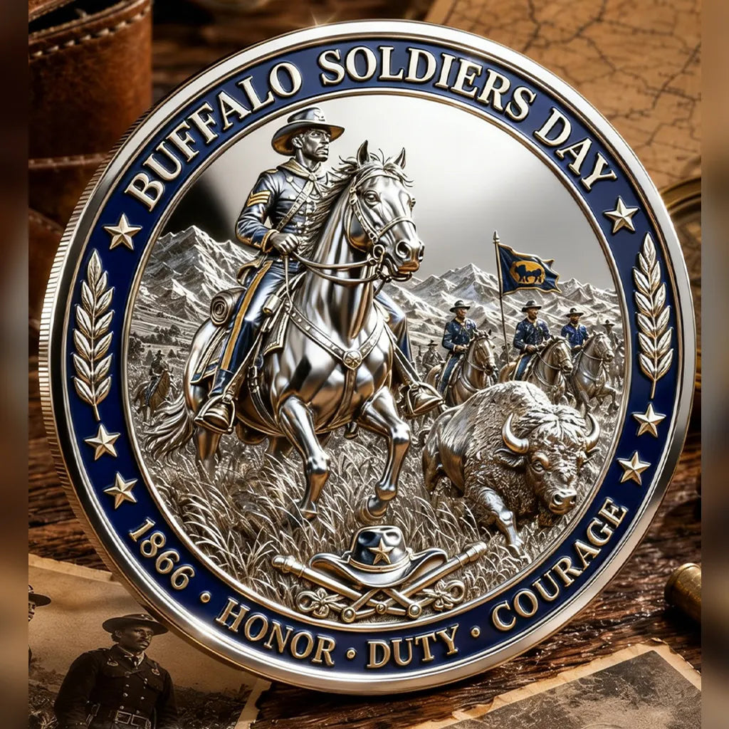 Buffalo Soldiers Day Commemorative Metal Medal