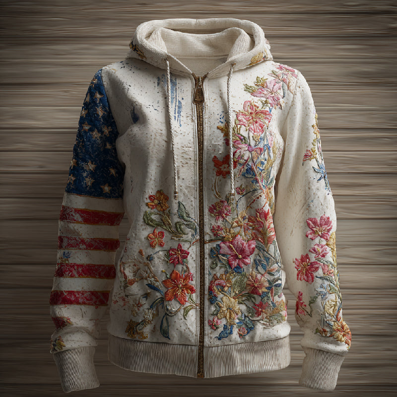 US 250th Anniversary Art Print Hooded Jacket
