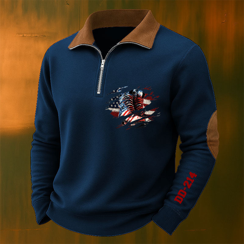 Veterans Casual Zipper Sweatshirt