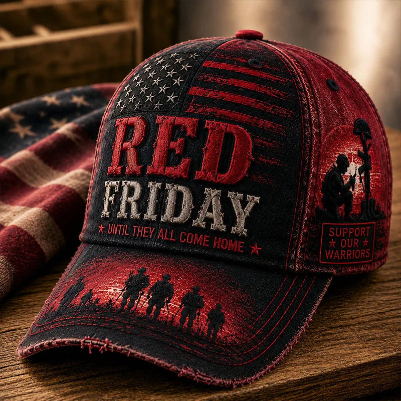 RED FRIDAY Remember Everyone Deployed Vintage Distressed Baseball Cap