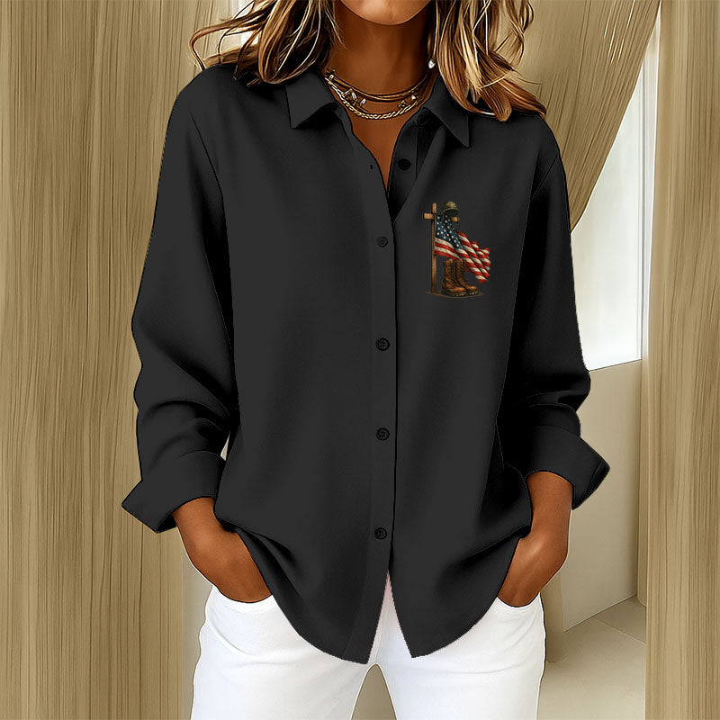 Women's Veteran Long-Sleeved Shirt