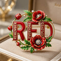 "Tribute and Remembrance" — R.E.D. Exquisite Poppy Wreath Brooch