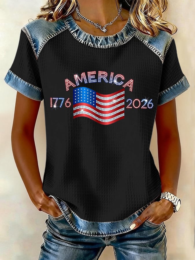 Women's 250th Anniversary Printed Short-Sleeved T-Shirt