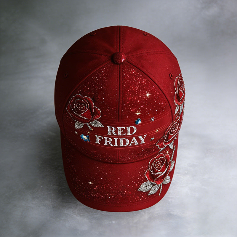 Red Friday Print Casual Hat