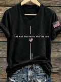 Women's Faith Casual Printed Short-Sleeve T-shirt