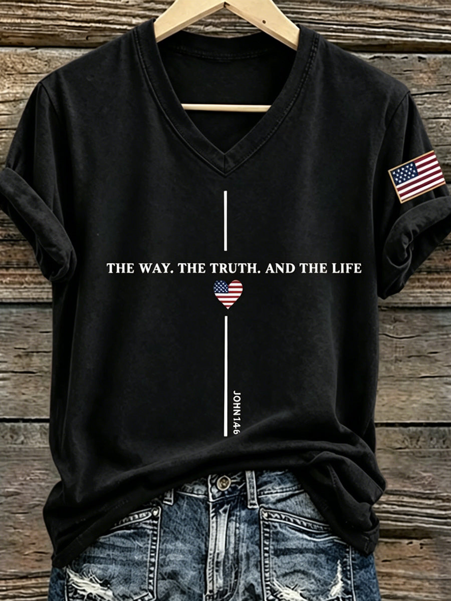 Women's Faith Casual Printed Short-Sleeve T-shirt