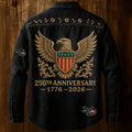 US Retro 250th Anniversary Print Long Sleeve Shirt