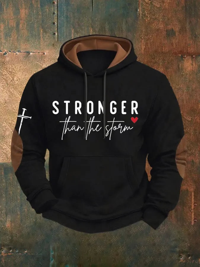 Men'S Faith Print Casuasl Hoodie