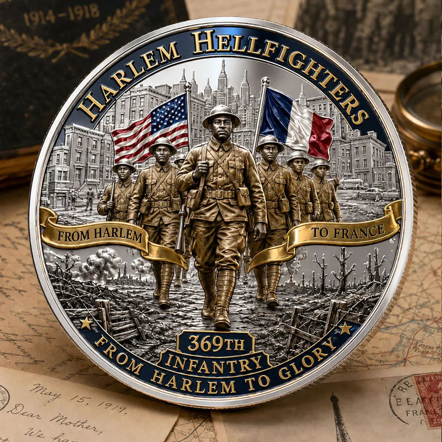 Harlem Hellfighters 369th Infantry Commemorative Metal Medal