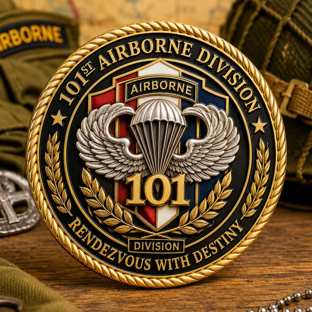 101st Airborne Division Screaming Eagles Commemorative Metal Medal